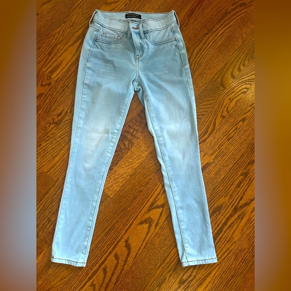 Banana Republic Light Wash Super Stretch Petite Skinny Jeans Legging Size 24/00 - Picture 1 of 2